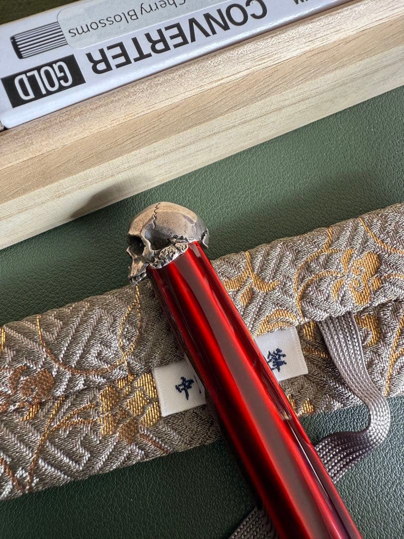 中屋万年筆、桔梗、蒔絵コンバター NAKAYA 中屋万年筆 万年筆 シガー