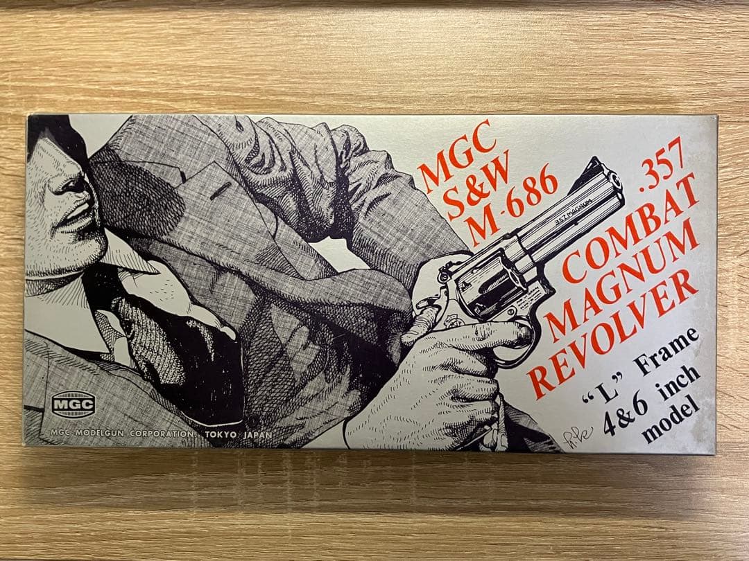 MGC S&W M686 6インチ モデルガン 木製グリップ付き