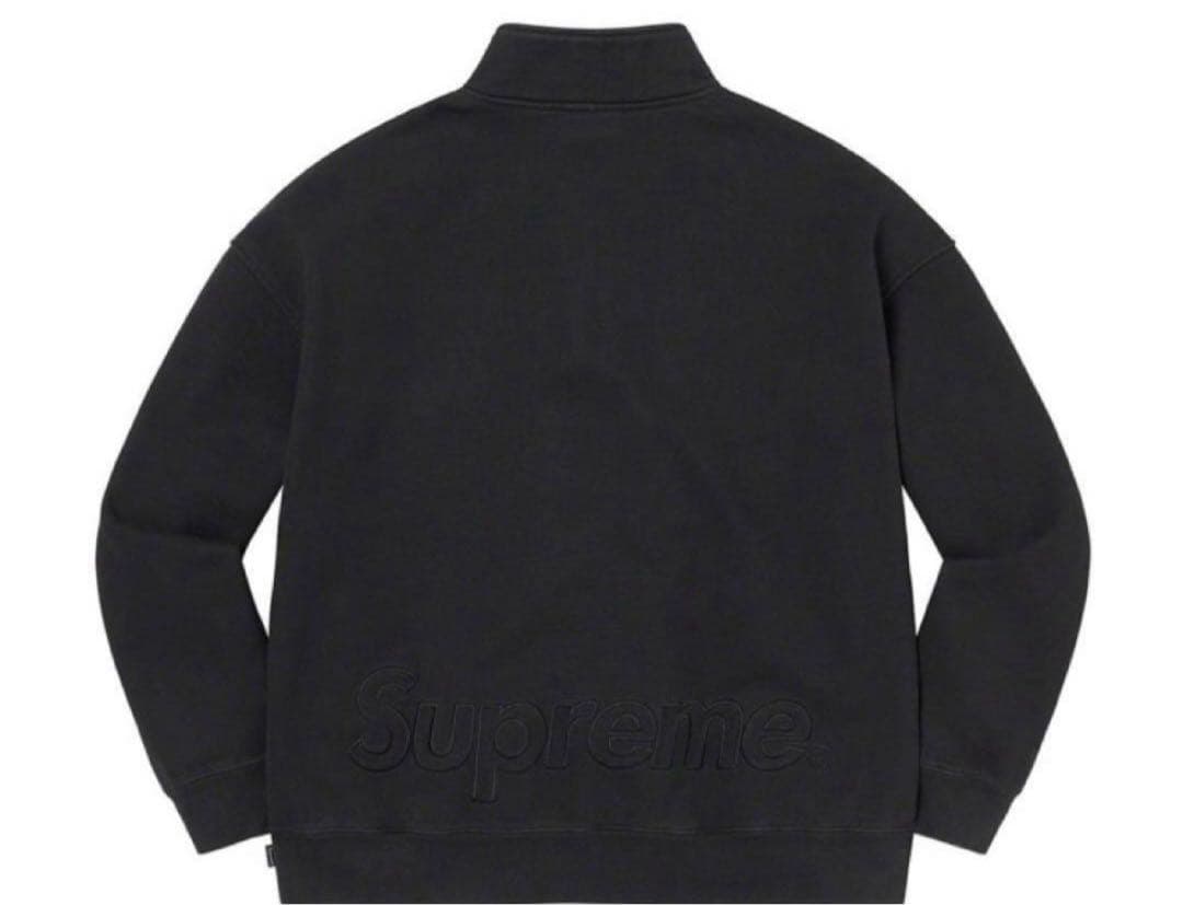 シュプリーム ハーフジップスウェットブラック