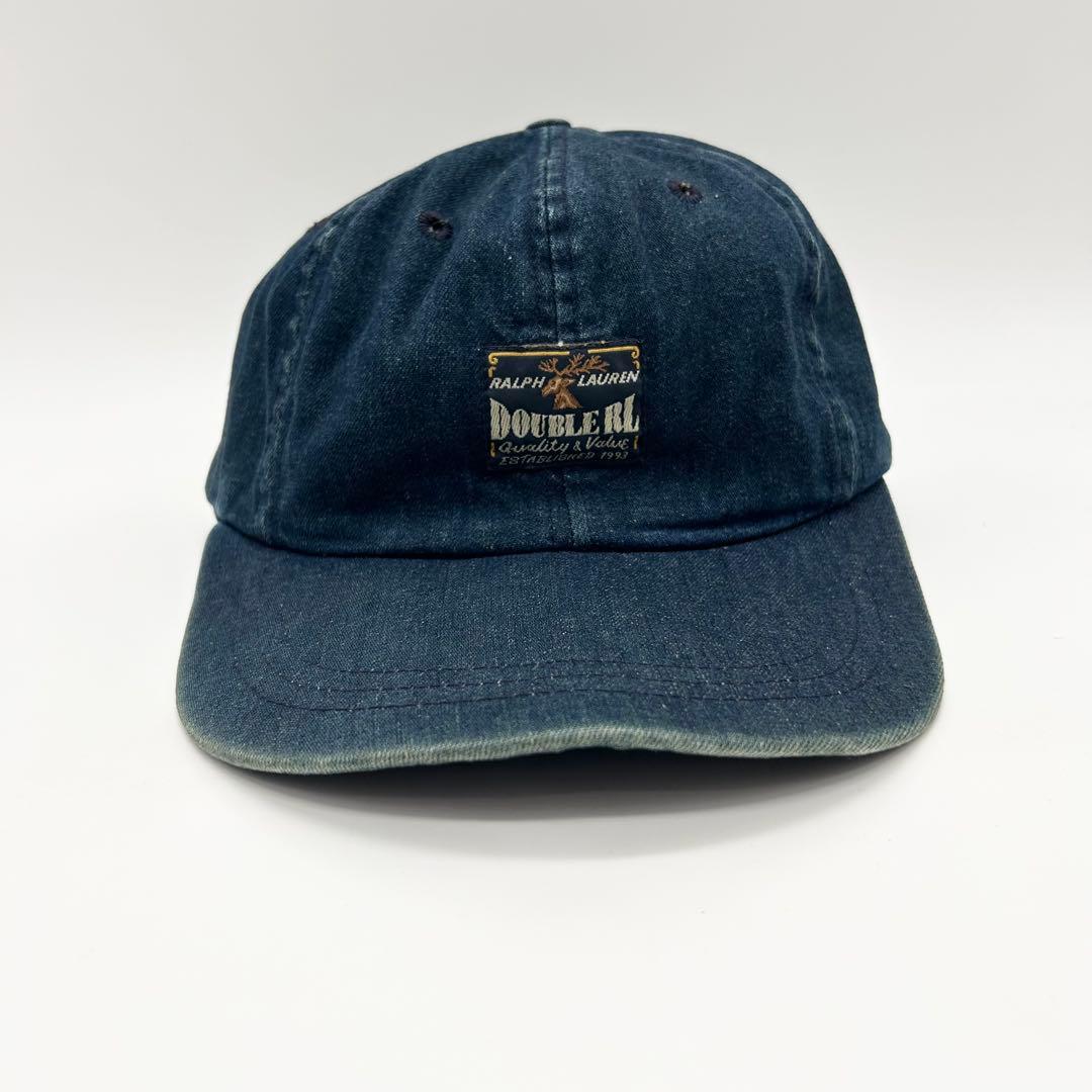 名作 希少 RRL ダブルアールエル デニム キャップ USA製 - メルカリ