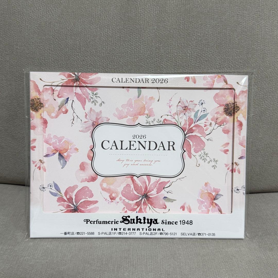 新品未使用】Perfumerie Sukiya 2026年 花柄卓上カレンダー - メルカリ