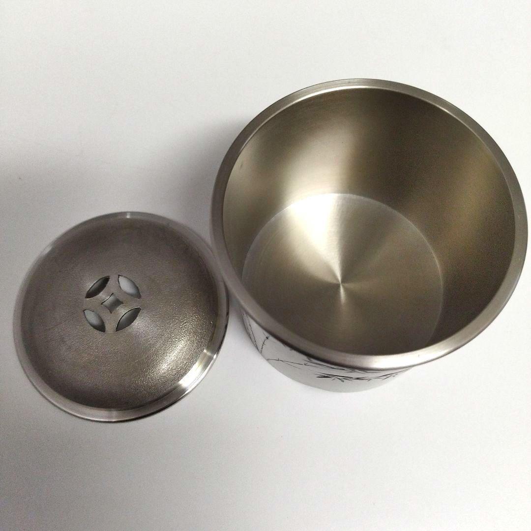 伝統工芸 建水 茶筒 こぼし 日本製 工芸品 鍛栄工房 未使用