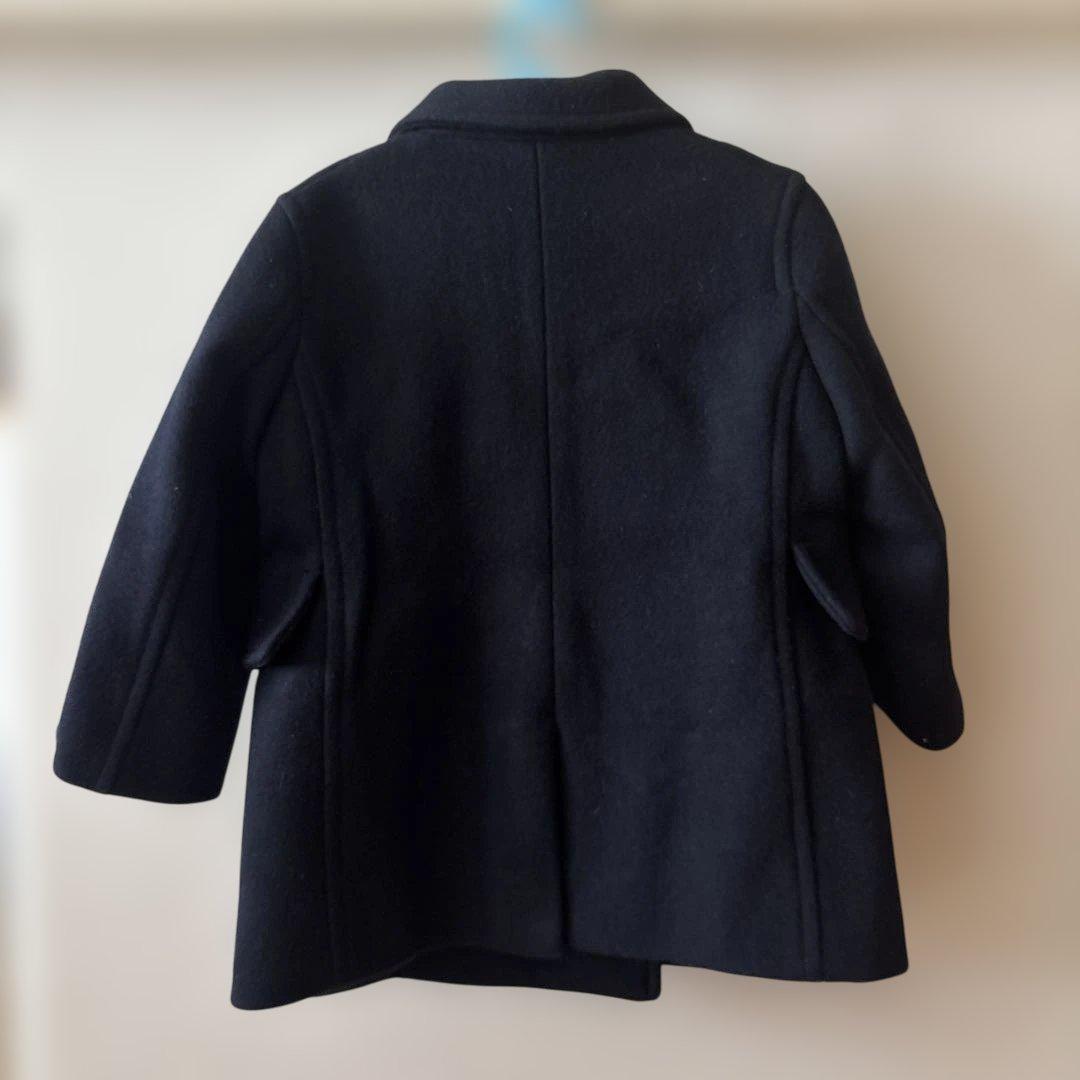 ウールコート ネイビー 110 CELINE 美品ネイビー フード付きウール