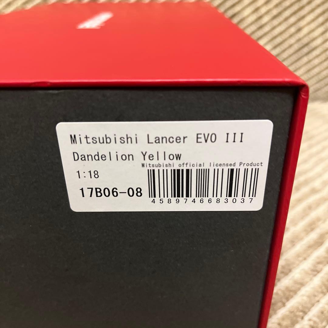 ワンモデル one model ランサーエボリューション Ⅲイエロー 1/18
