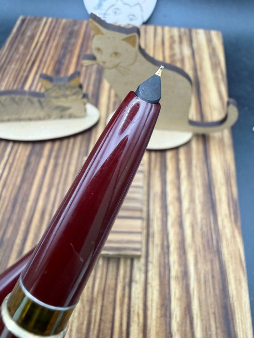 レア MONTBLANC 万年筆 NO.12 ボルドー F 18C