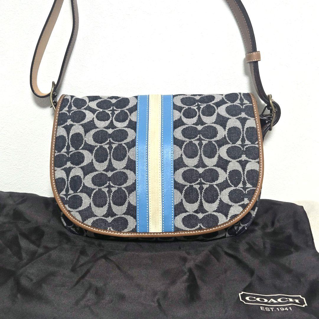 COACH デニムショルダーバッグ　コーチデニムワンショルダー　シグネチャー