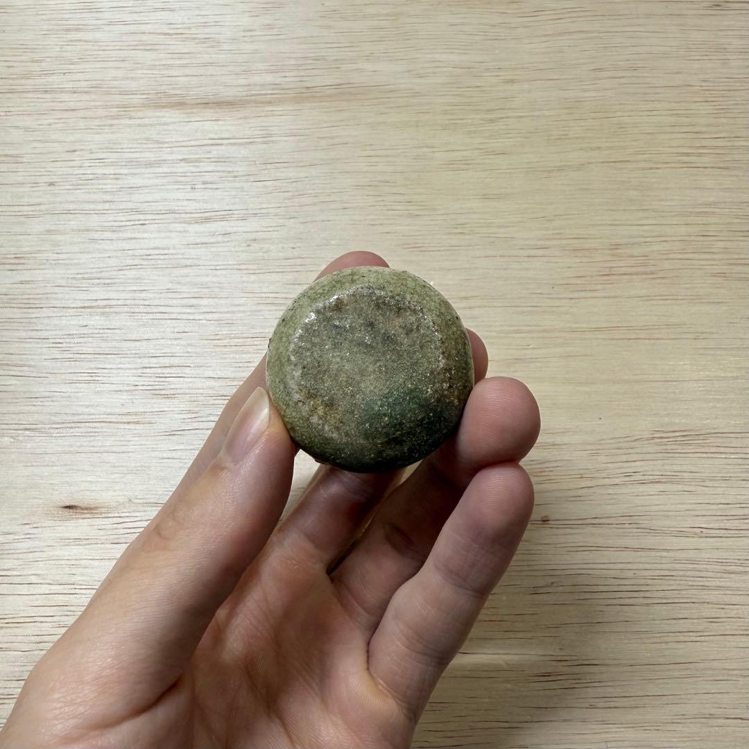 古瀬戸 水滴 灰釉 室町時代 茶入 茶道具 黄瀬戸 油揚手 古美術 骨董 民藝