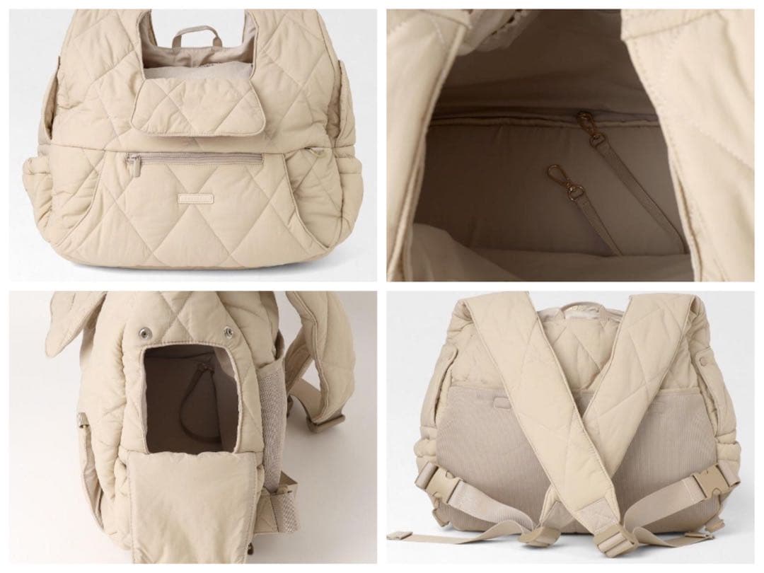 ˏˋ 撥水ドームキルティングリュック ˎˊ˗ ころんとしたシルエットが