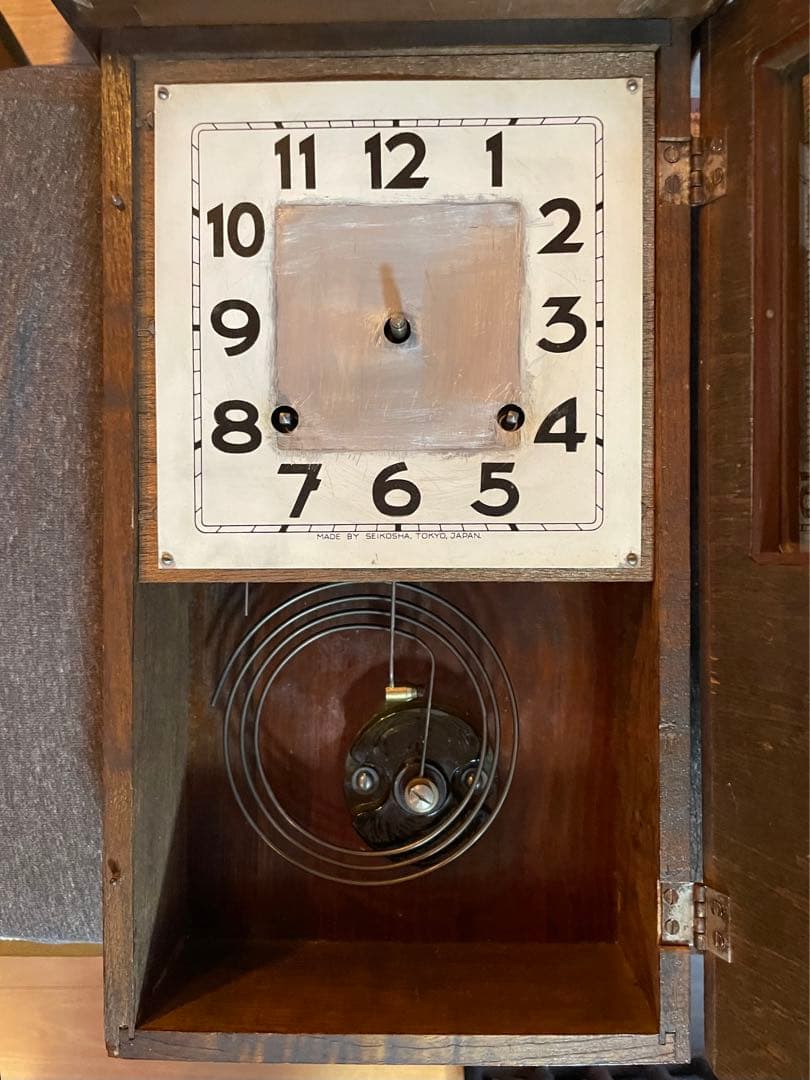 振り子時計 精工舎 8日巻 完動品