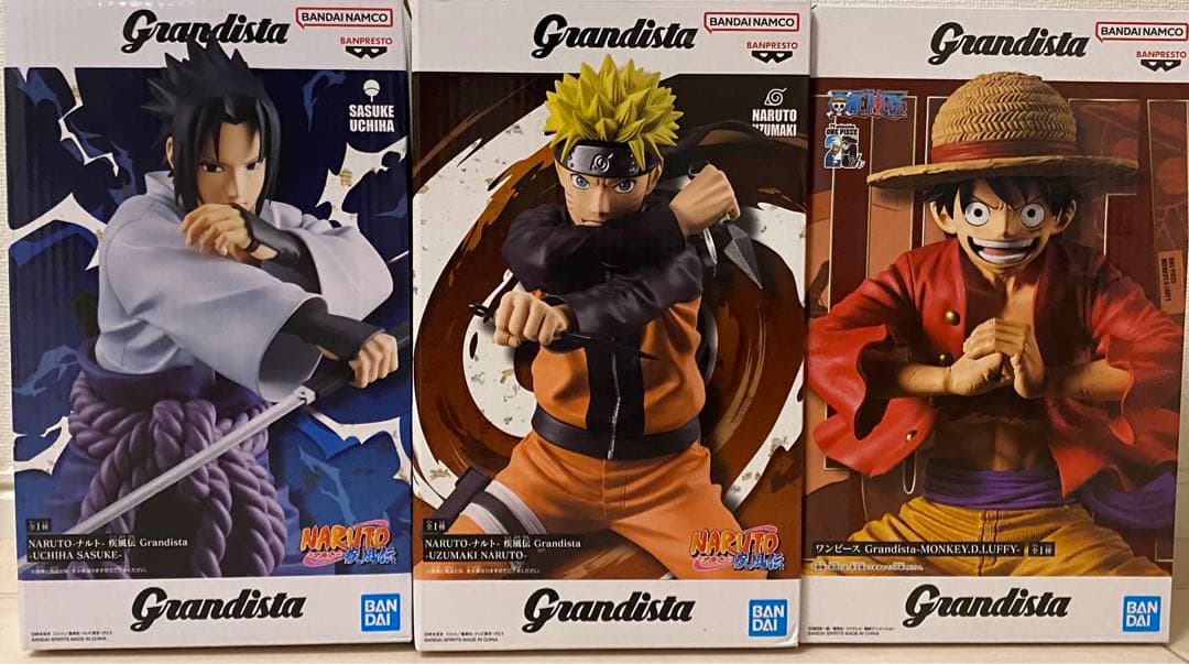 ナルト ルフィ 声優】ほぼ等身大の立像.左からデク,炭治郎,ルフィ