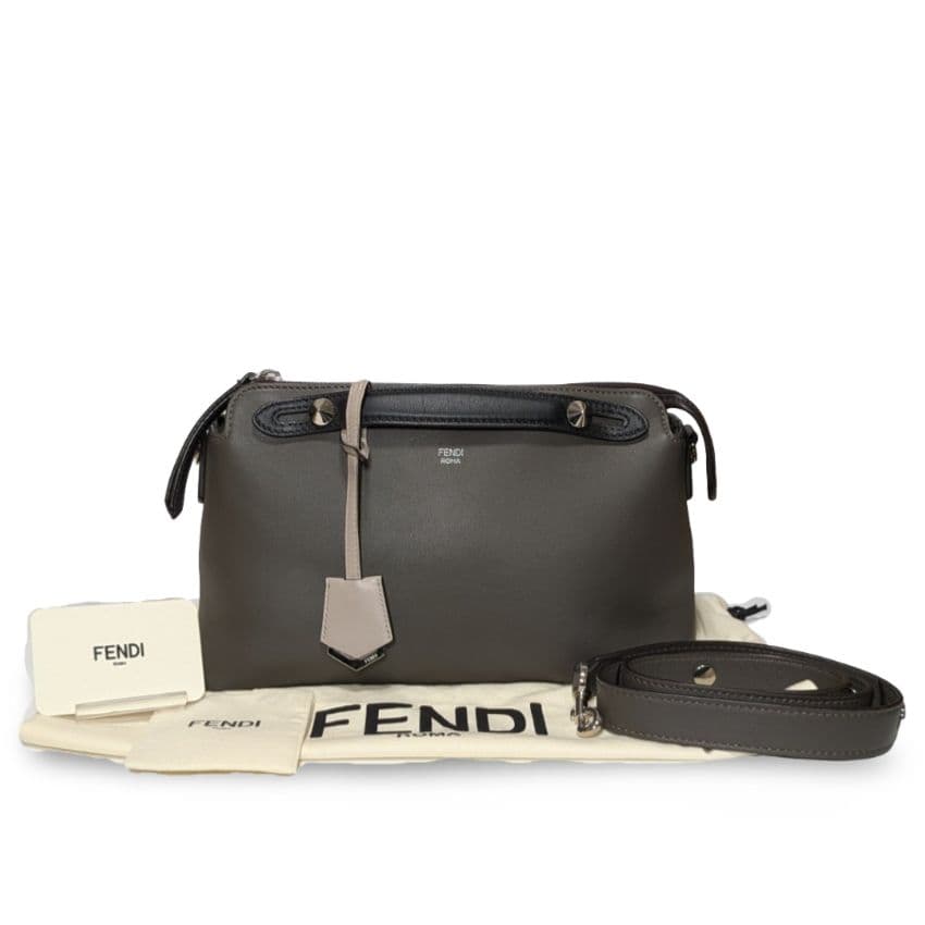【極美品】FENDI バイザウェイミディアム　グレー ショルダーバッグ