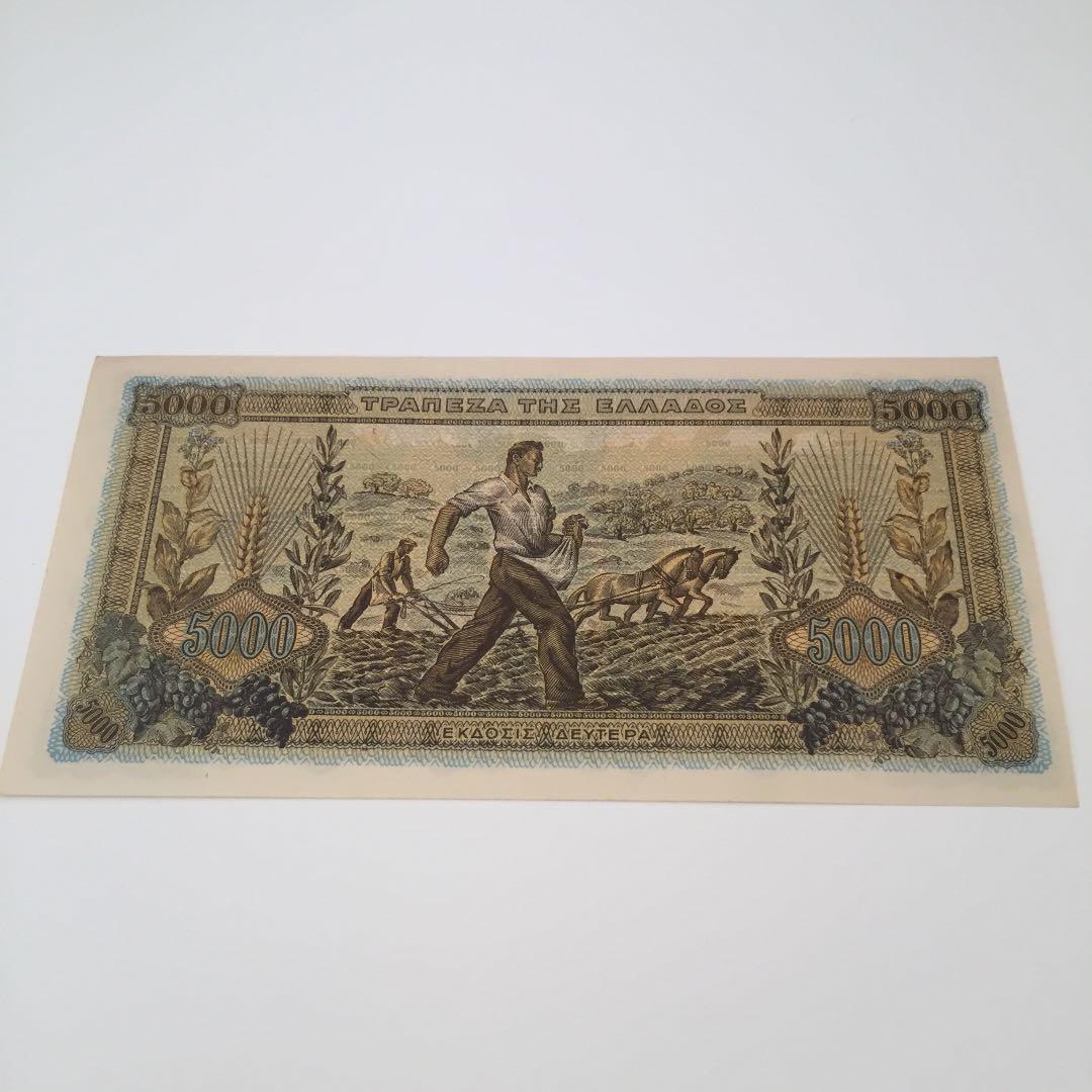 未使用 194*年 ギ リ シ ャ 5000ド ラ ク マ