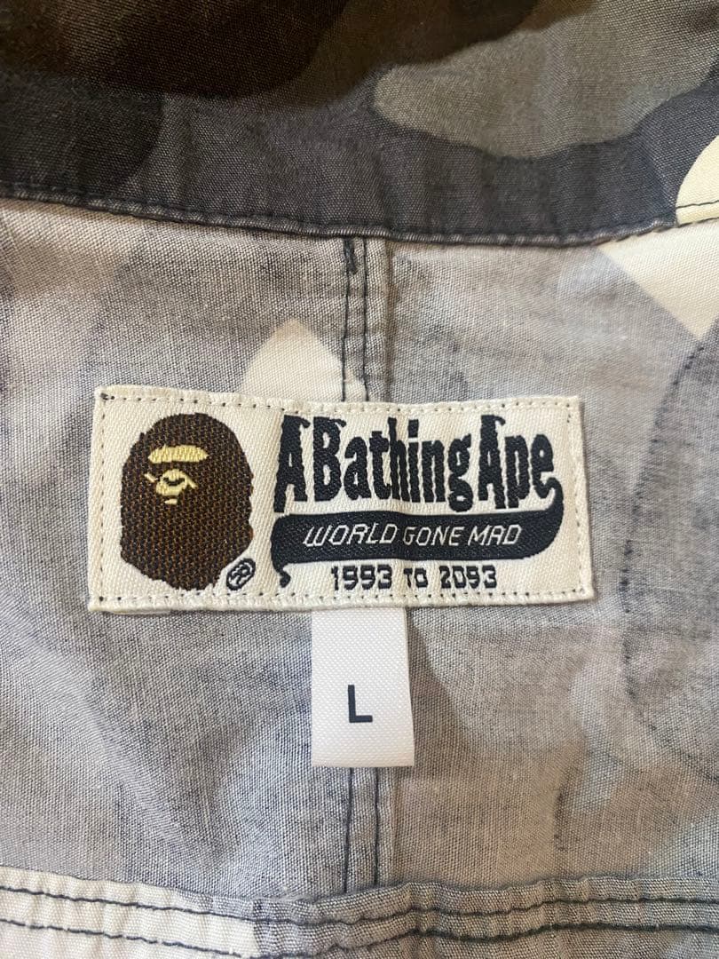 A Bathing Ape 迷彩フード付パーカー Lサイズ