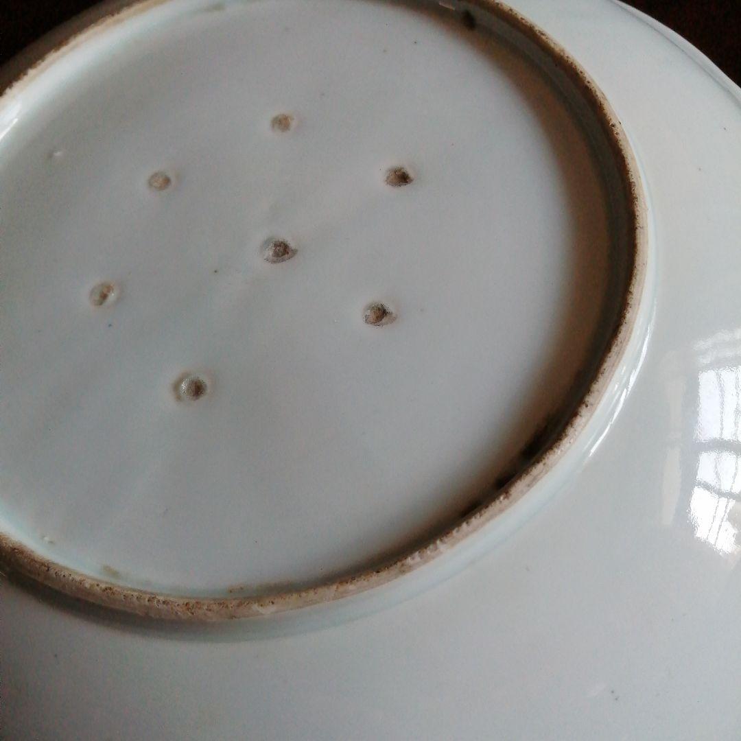 古伊万里　染付輪花縁大皿　31.8cm　江戸中期