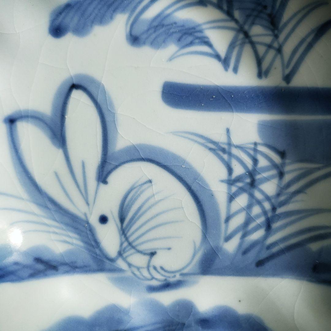 なます皿 兎 ウサギ 古伊万里 江戸 アマテ イ号 訳あり なます皿