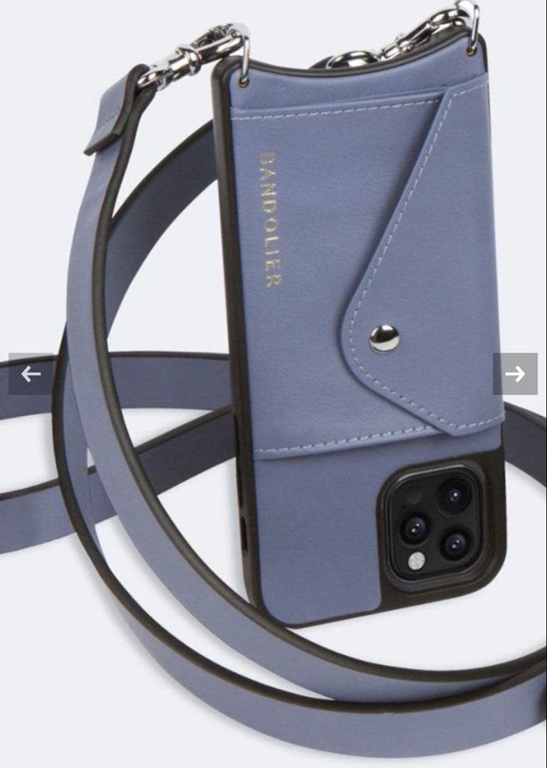 新品】BANDOLIERブルースモーク iPhone13proケースストラップ