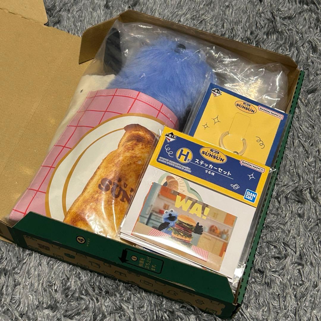 一番くじ パペットスンスン B賞ぬいぐるみ付トートバッグ おまけ付き