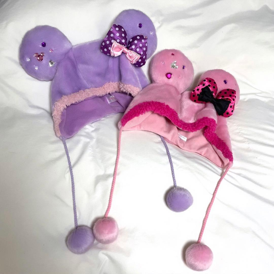 ディズニー ファンキャップ ミニー ピンク 紫