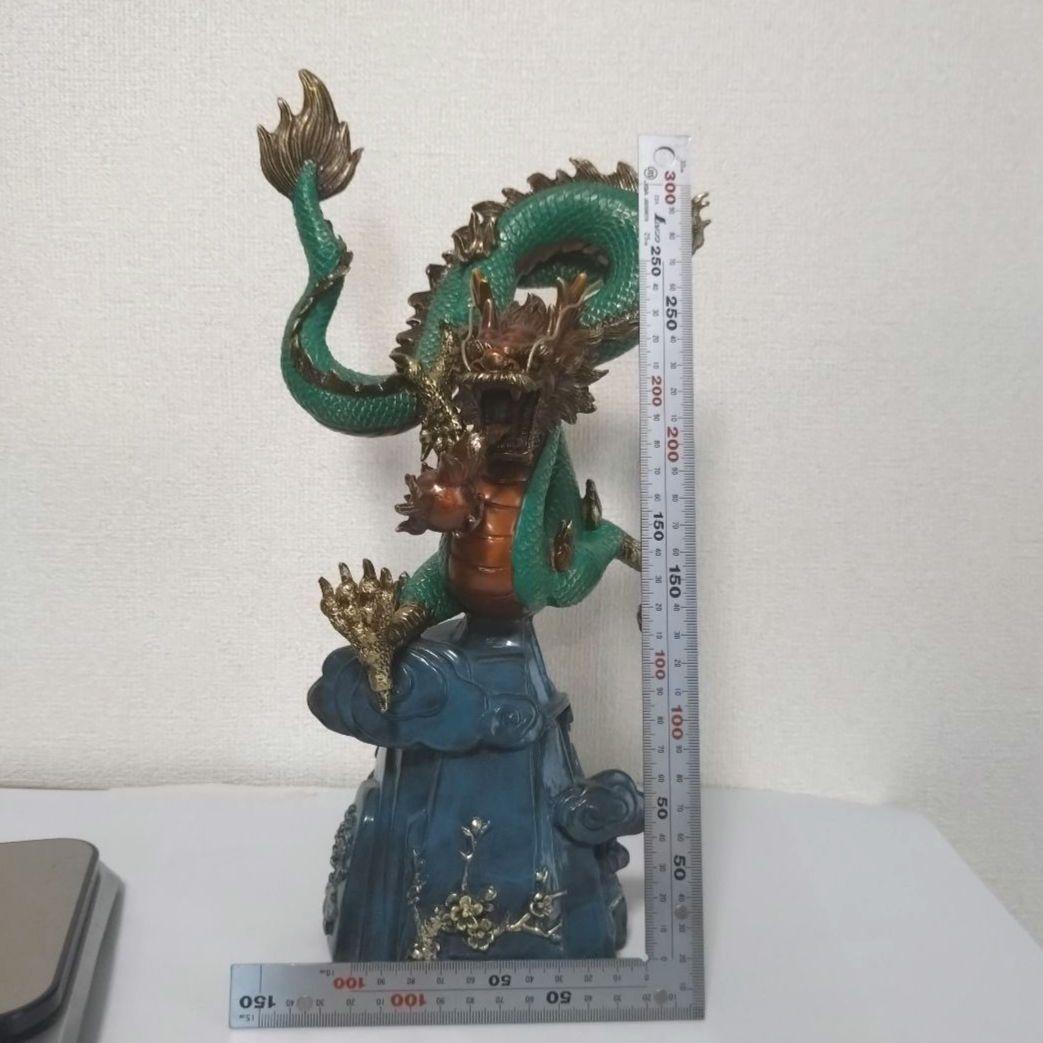 定価19万 中国、工芸品 四季龍神 置物 風水 強運、豪運 金属 龍神