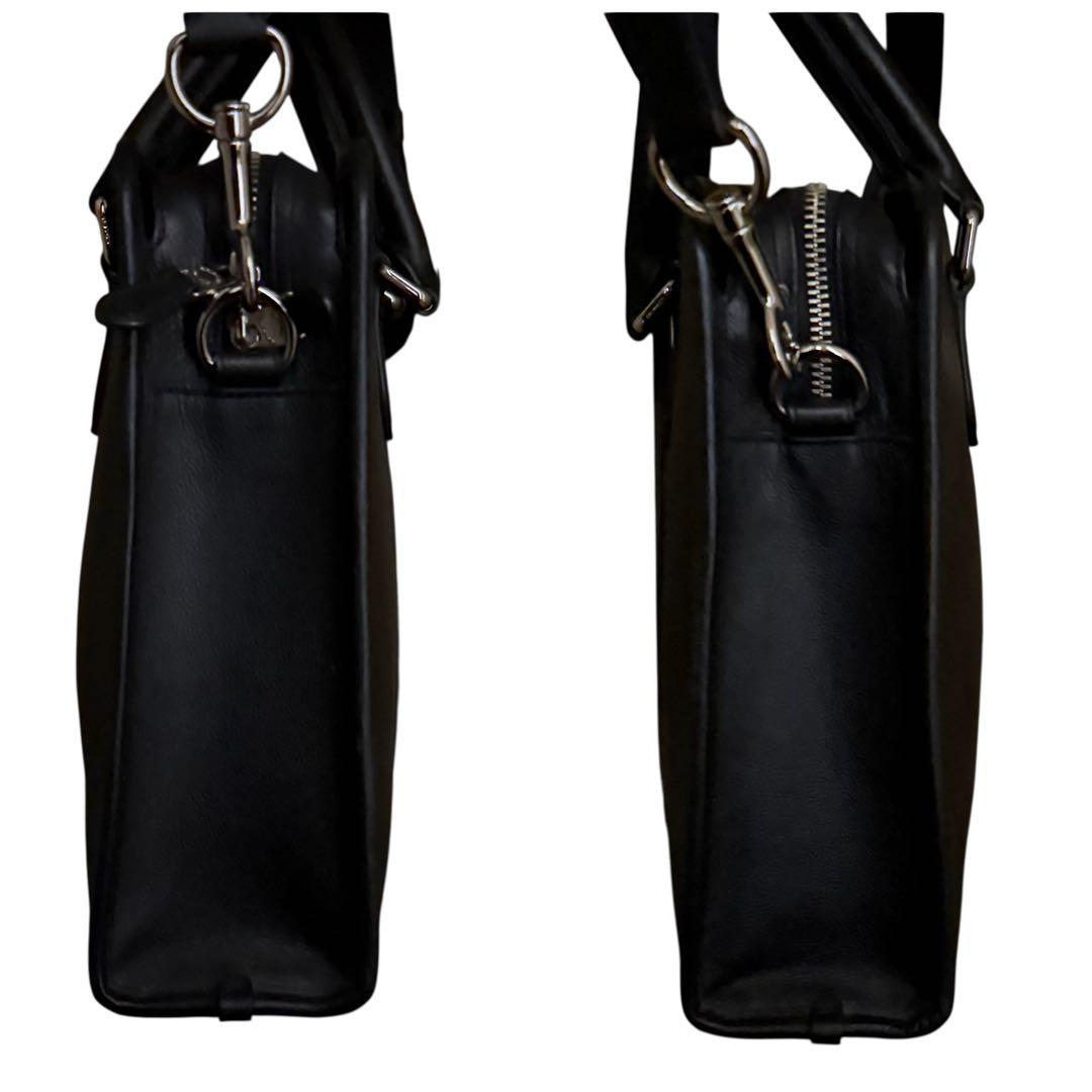 コーチ　ビジネスバッグ　2way ブリーフ　ブラック　レザー　ボンド　72309