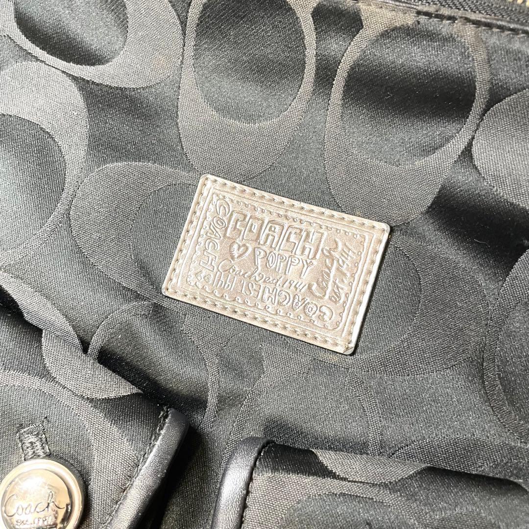 美品✨COACH ショルダーバッグ poppy 2way 大容量 黒 y2k