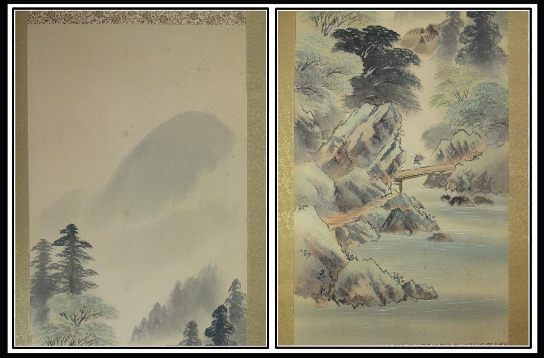 風物図肉筆保証　蔵整理不用品処理　日本　中国<BR> X791C15-1