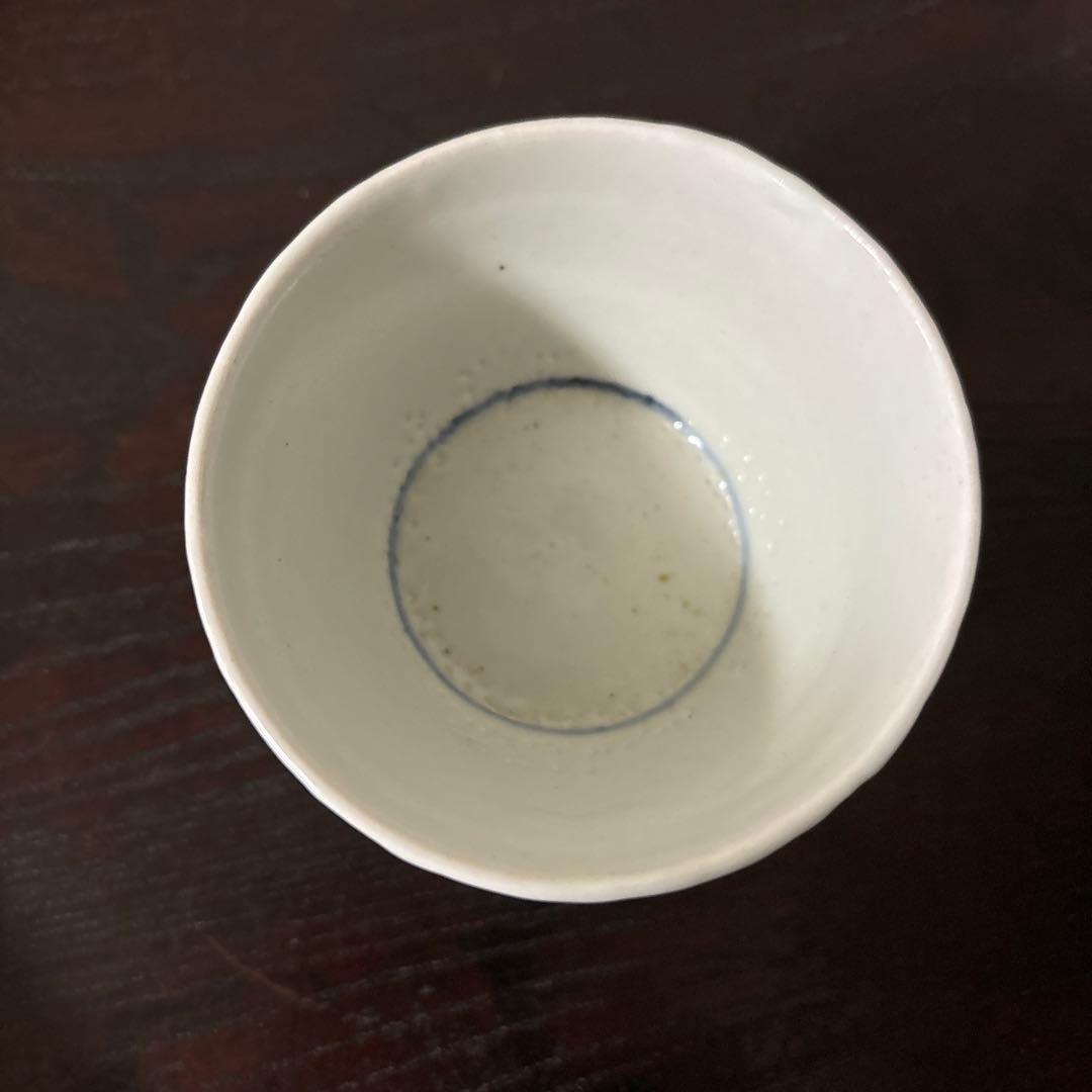 古伊万里染付丸文蕎麦猪口 生掛け くらわんか 江戸前期 白磁 検: