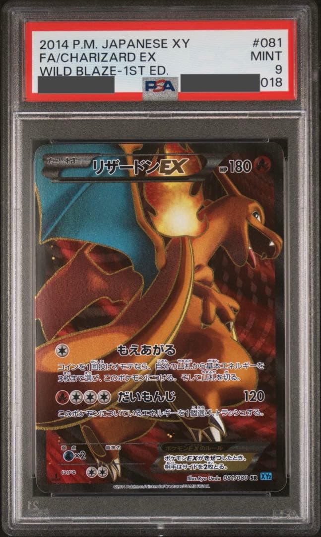 リザードンEX SR XY2 psa9 ワイルドブレイズ 081/080