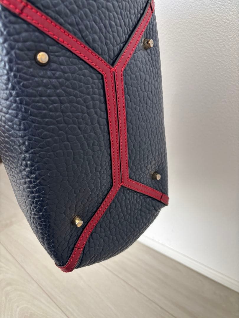 Burberry ネイビー レッド トートバッグ