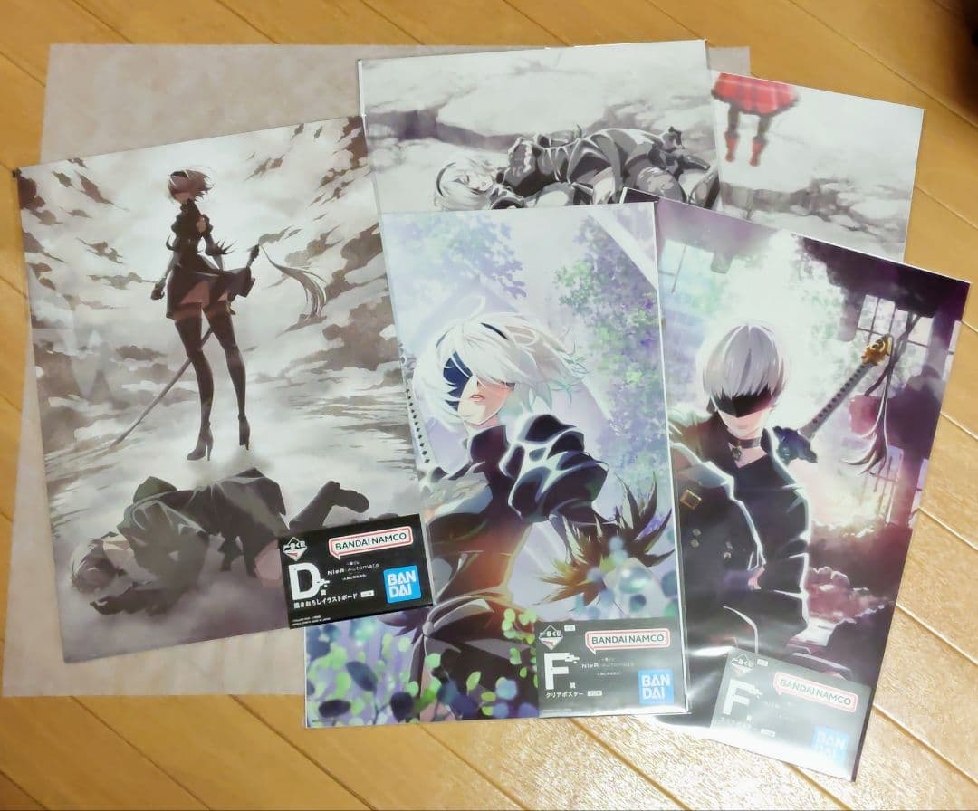 一番くじ NieR:Automata D賞イラストボードF賞クリアポスター 一番くじ