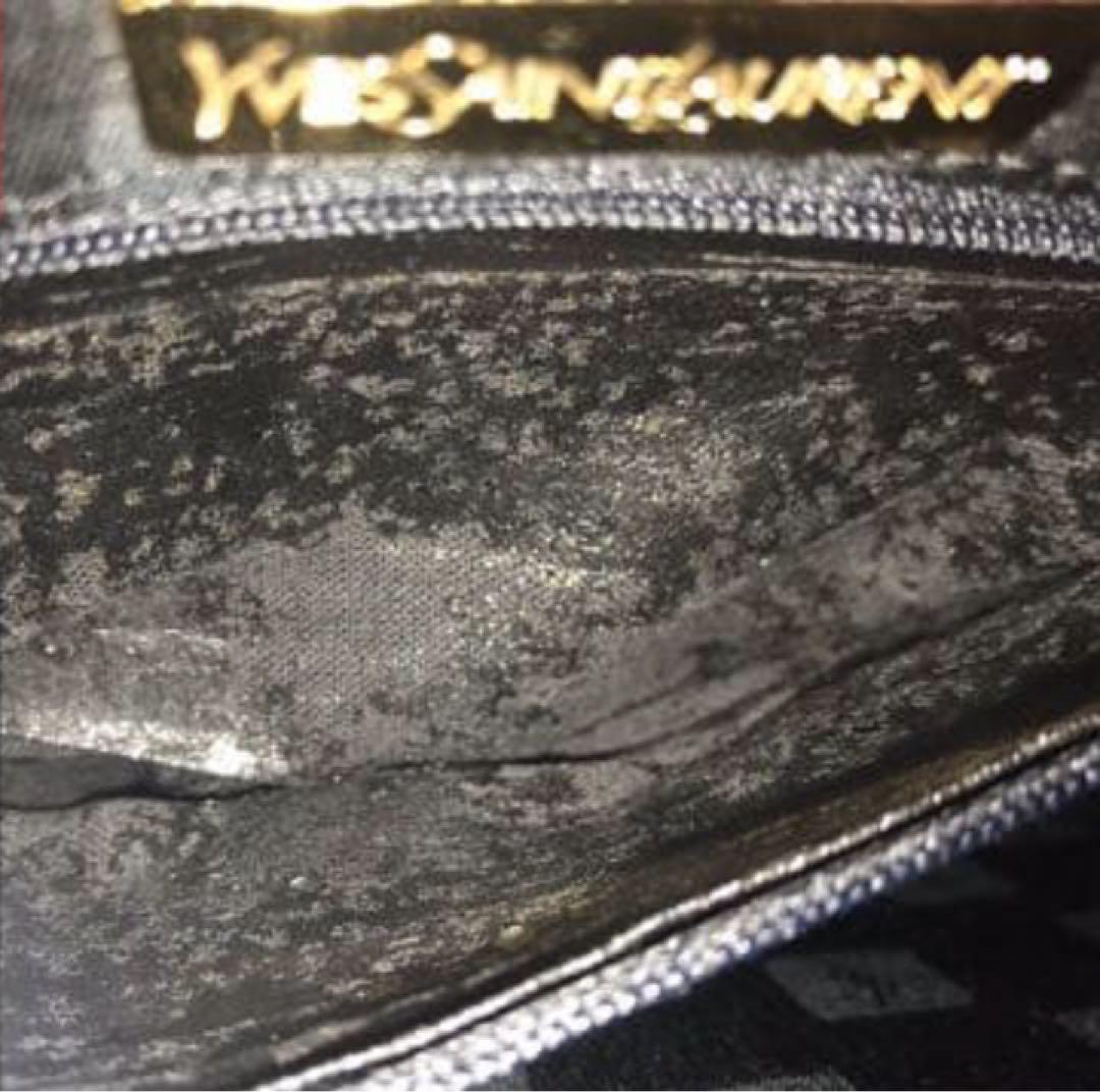 美品 イヴ サンローラン ヴィンテージ YSL バーガンディ レザー