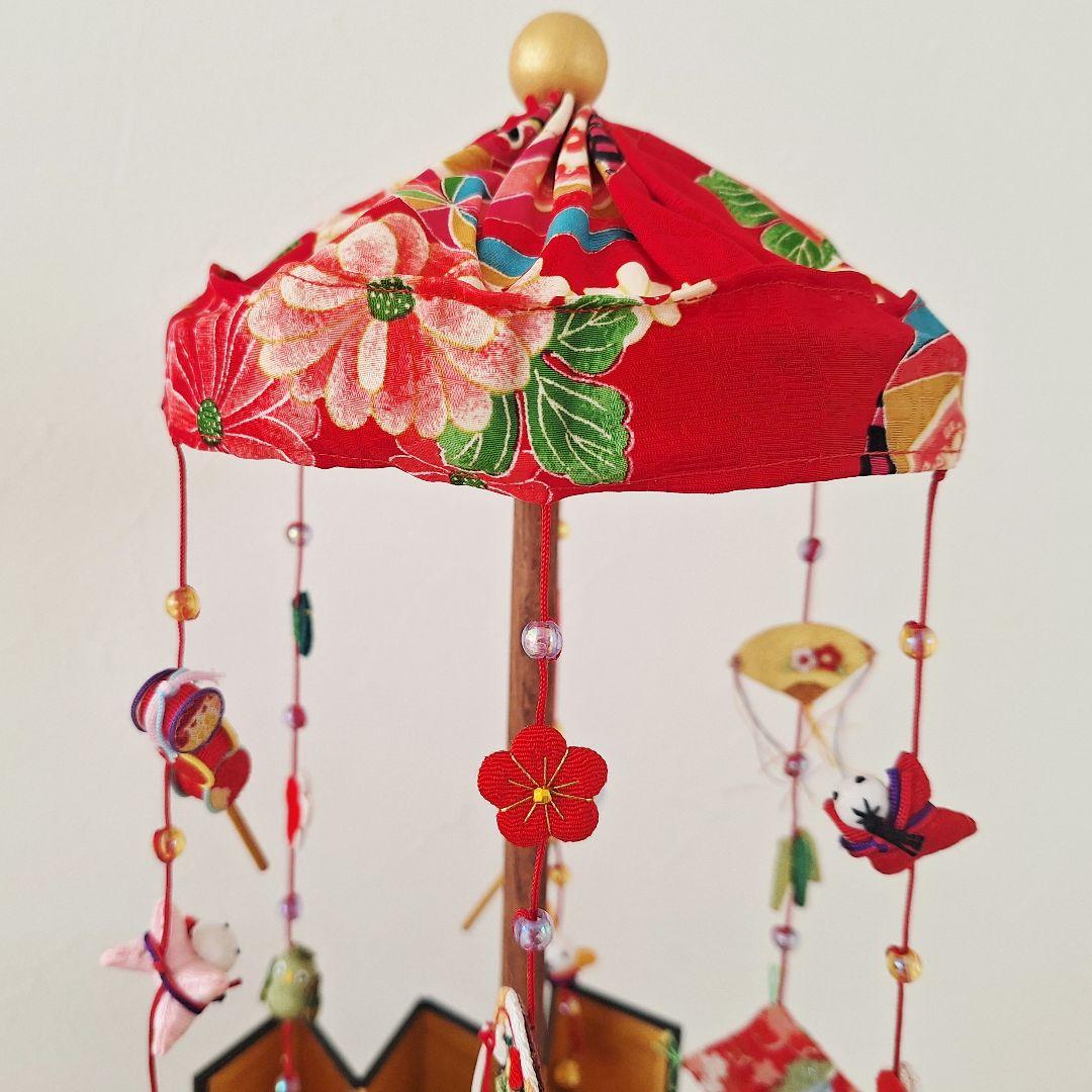 ◆美品◆龍虎堂◆卓上吊るし輪かざり◆わらべ雛◆ちりめん細工◆