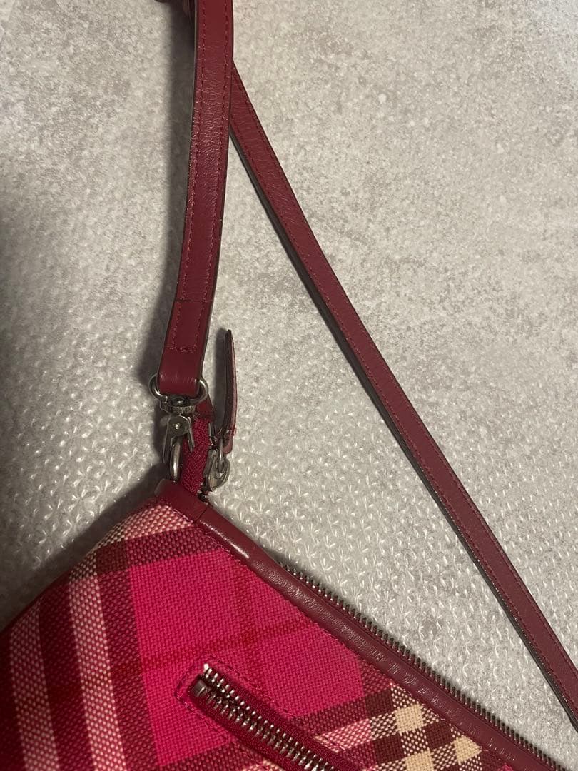 Burberry ブルーレーベル　ピンク チェック柄 ハンドバッグ