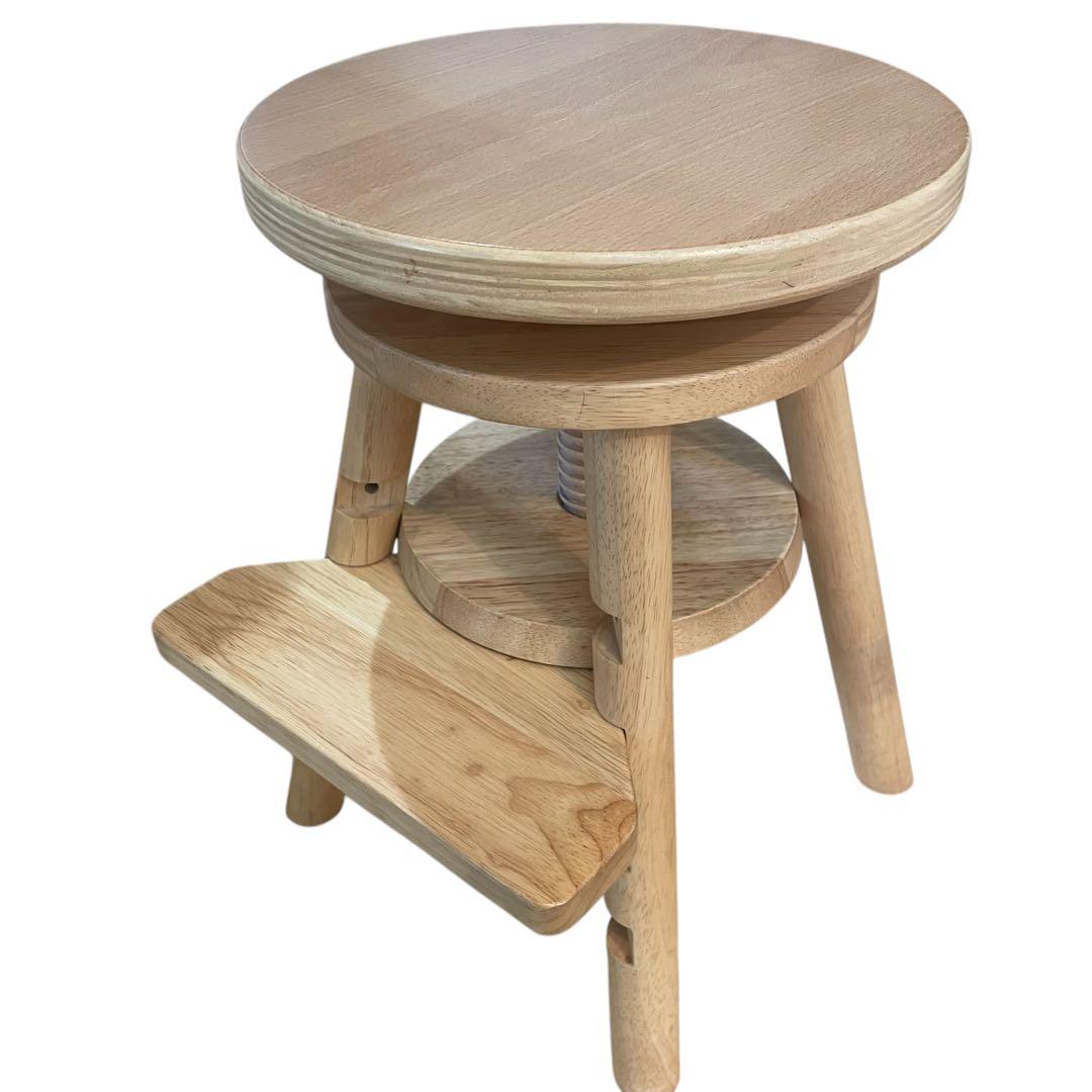 完売品　ideaco木製スツール 椅子 キッズチェア 学習チェア 天然木 北欧