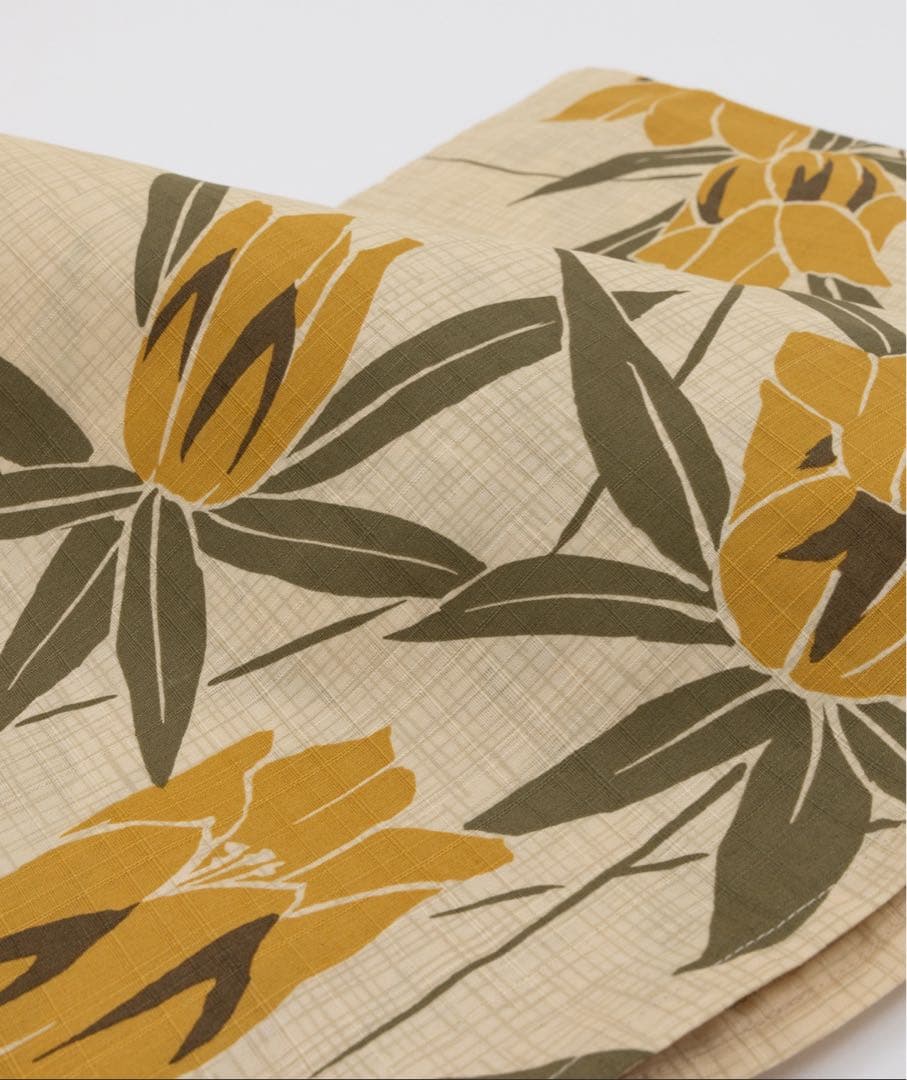 浴衣館グレース　こだわり浴衣５点セット（イエロー系）