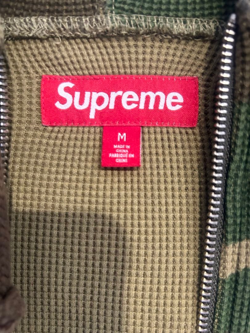 トップス supreme thermal zip hoodie