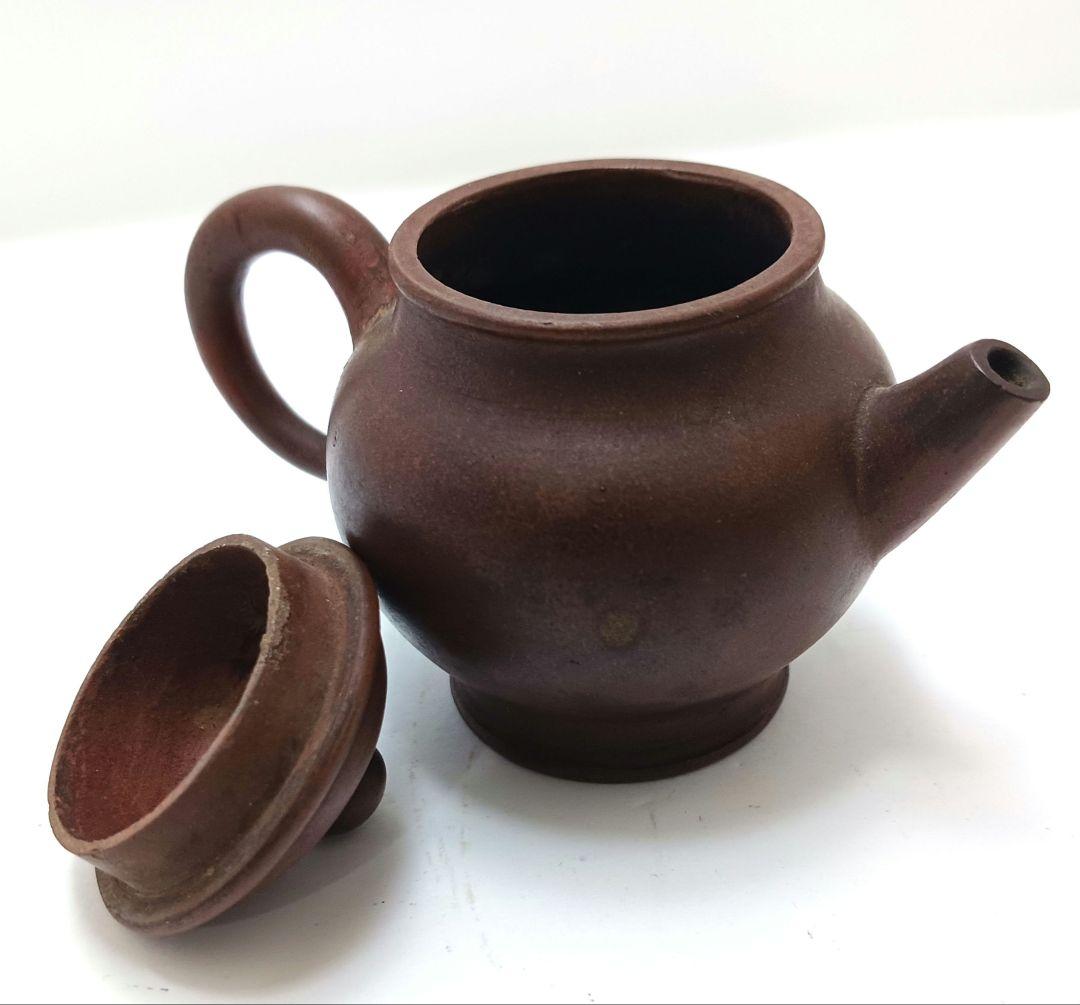 中国古玩 小振り 朱泥急須 紫砂壷 時代品 煎茶道具 の