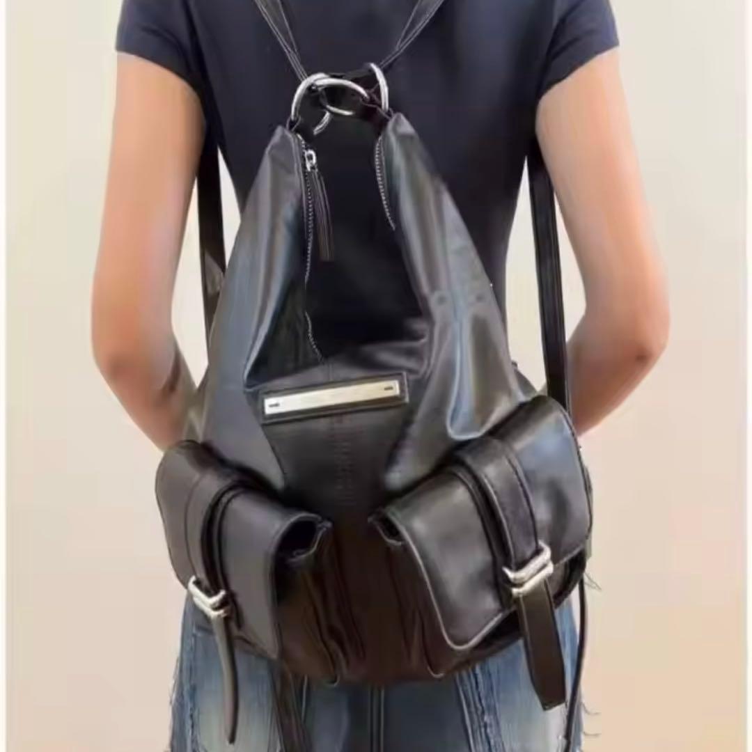 matin kimショルダーバック　2wayリュック　　ブラック