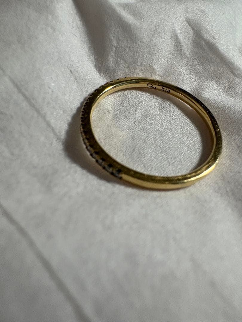 STAR JEWELRY K18 ハーフエタニティリング　10号