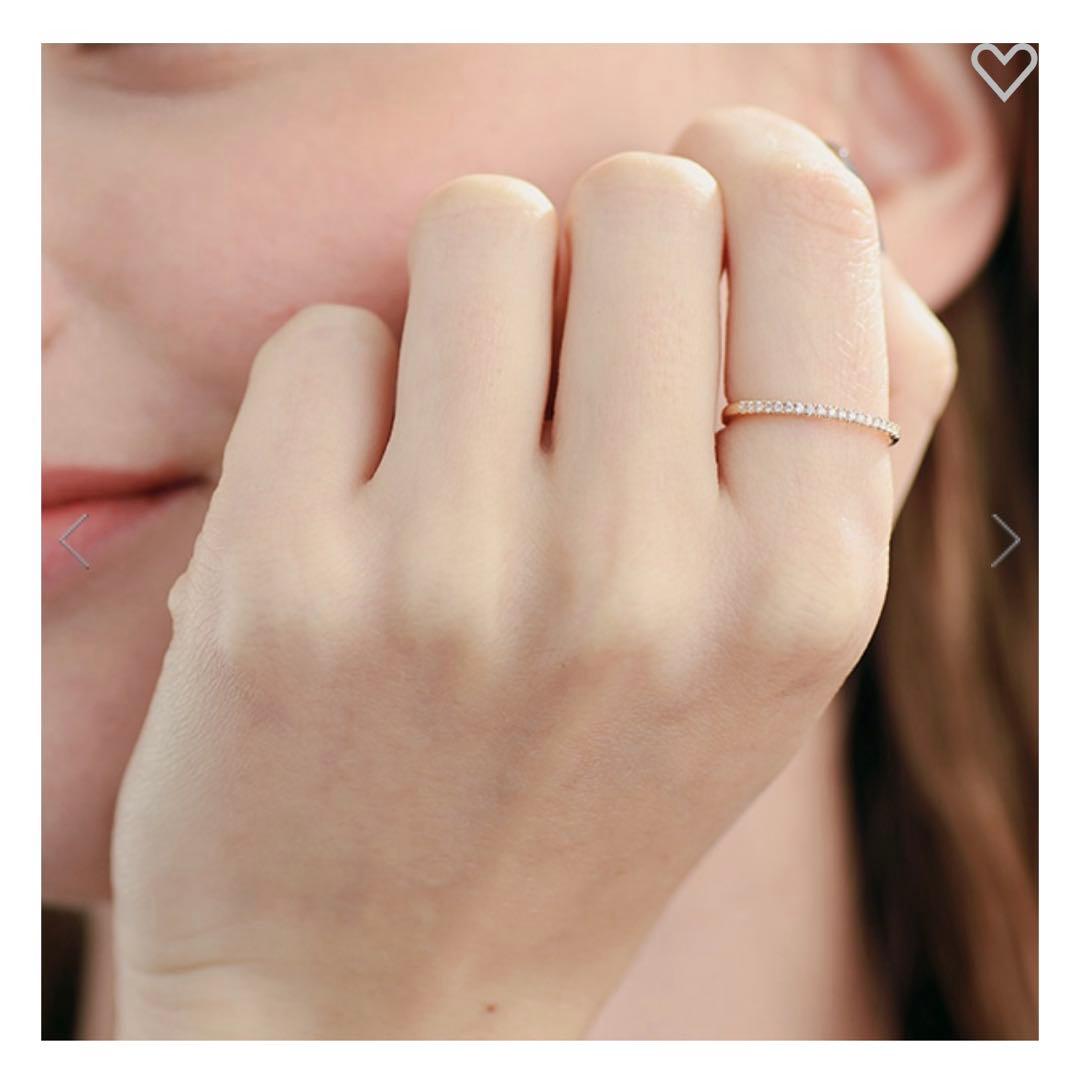 STAR JEWELRY K18 ハーフエタニティリング　10号