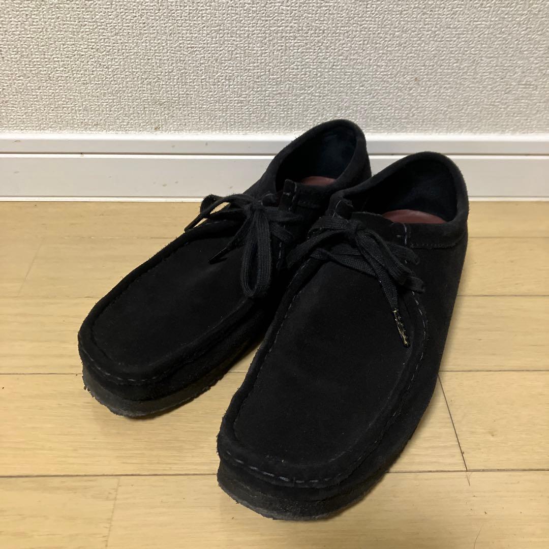 美品 Clarks Wallabee ワラビー 26.5cm 黒 ブラック