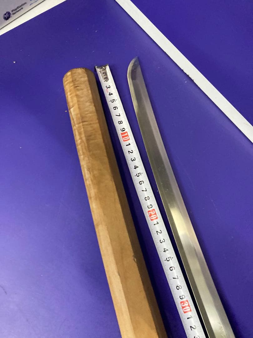 G）模造刀 白鞘 太刀 全長約103センチ 高級