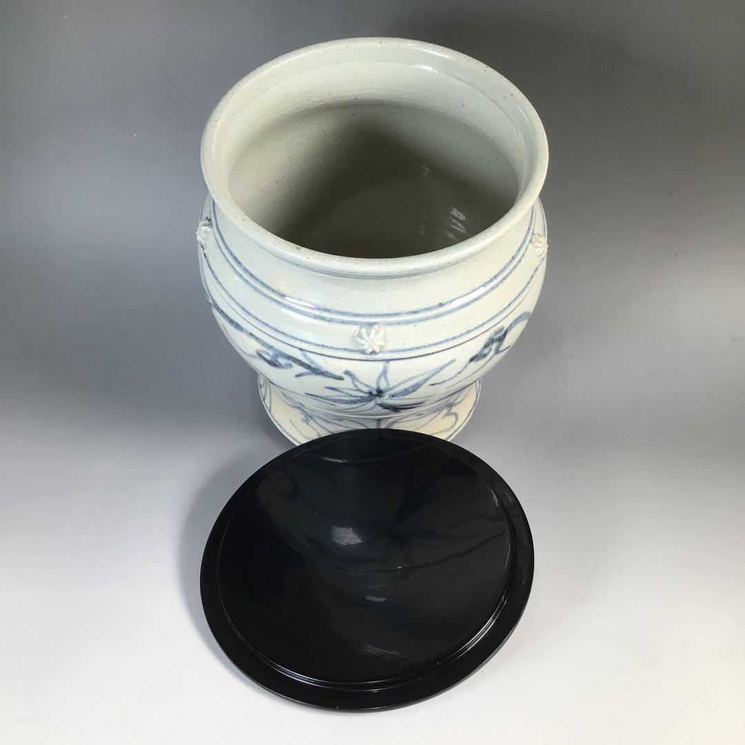 N303水指『太仙窯造』『唐草文』『安南手水指』共箱茶道具