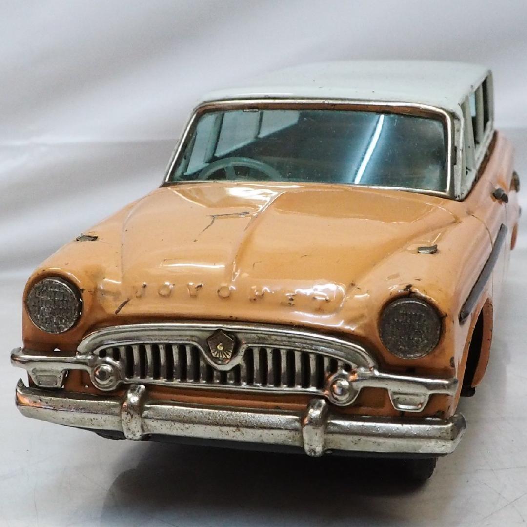 萬代屋【トヨペット マスターライン薄橙ミラー欠】ブリキtin toy car箱無