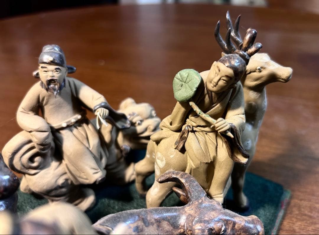 中国美術 工芸品 石湾人形 神獣八仙 (大)