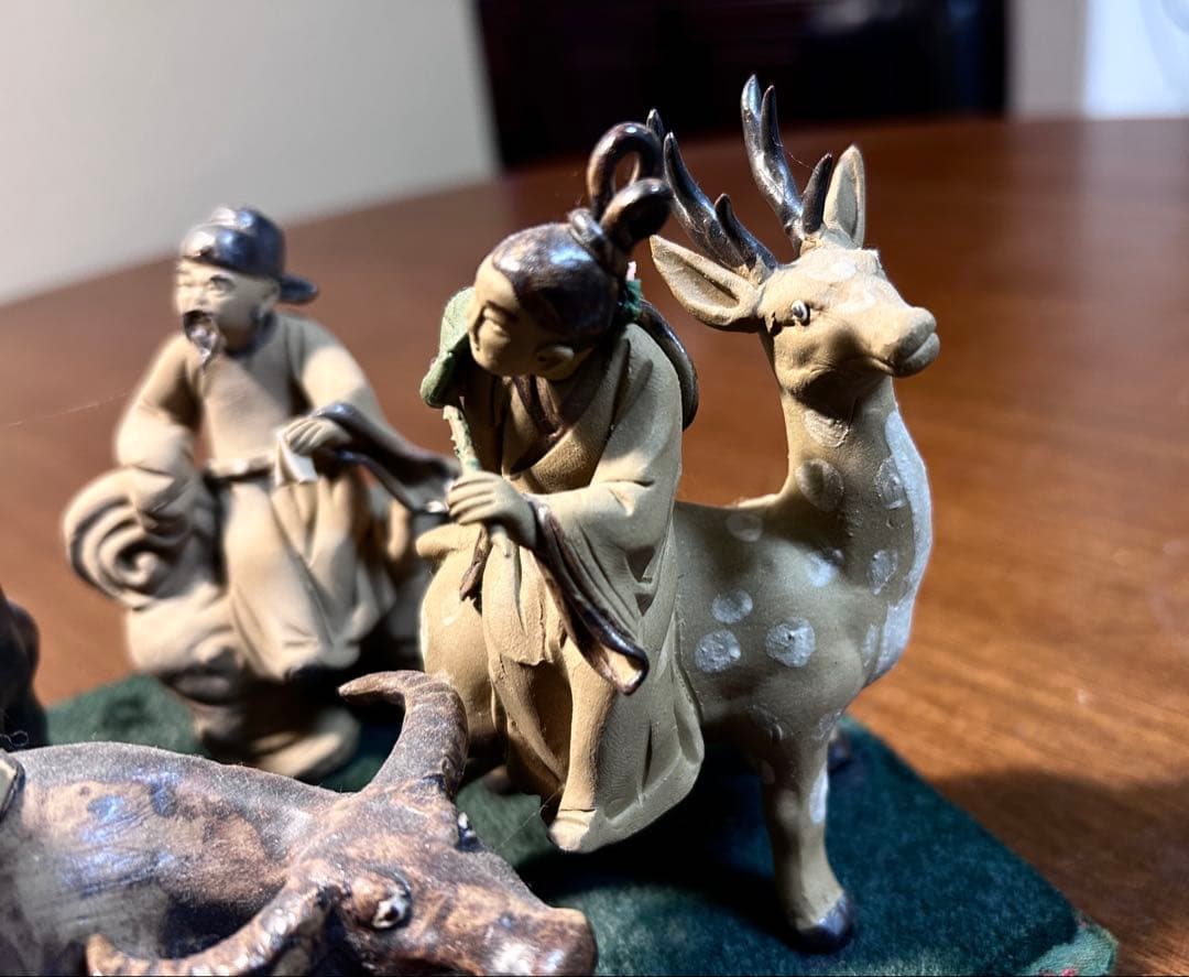 中国美術 工芸品 石湾人形 神獣八仙 (大)