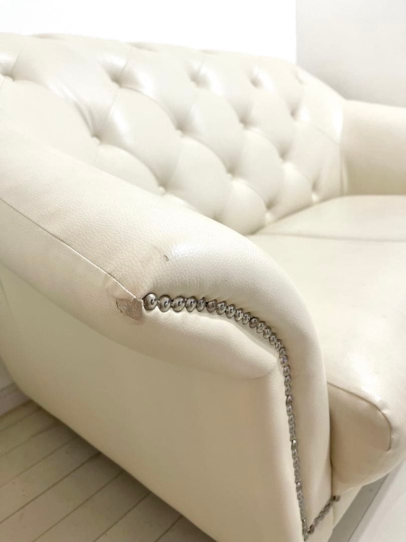 オフホワイトレザー ソファー