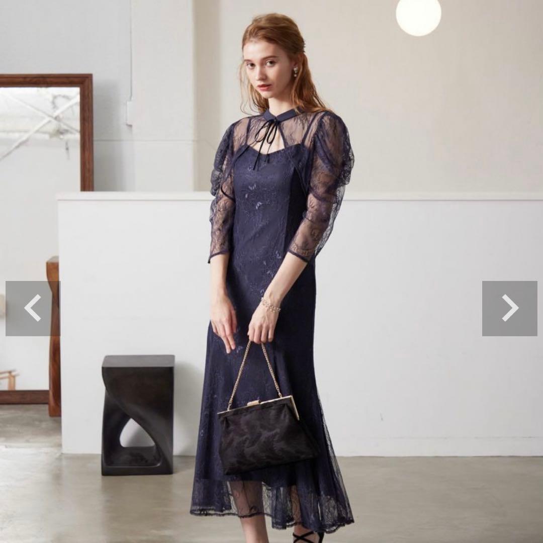 Dorry Doll ドリードール ボレロレイヤードレースドレス ネイビー