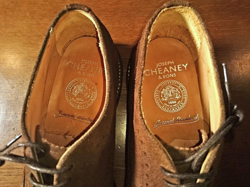 CHEANEY チーニー BAXLEY／ブラウンスエードウイングチップ／8F