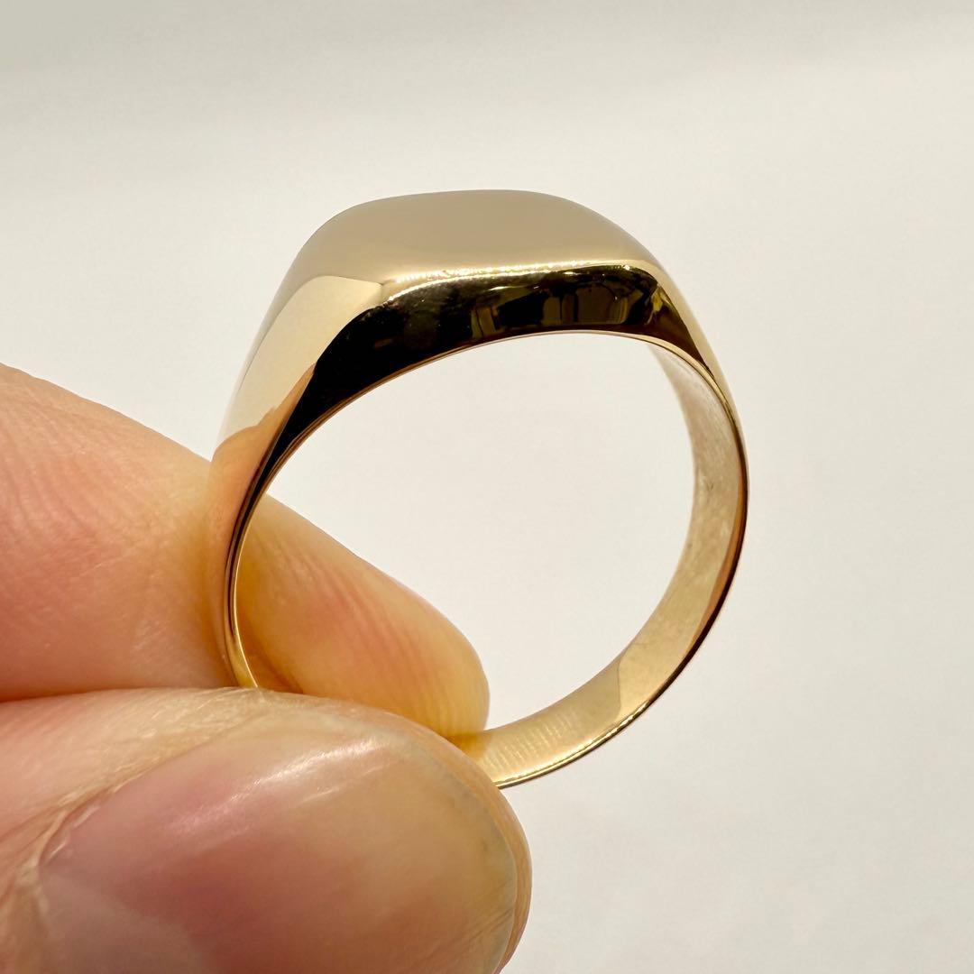 K18 印台リング 10.10g サイズ19 送料無料